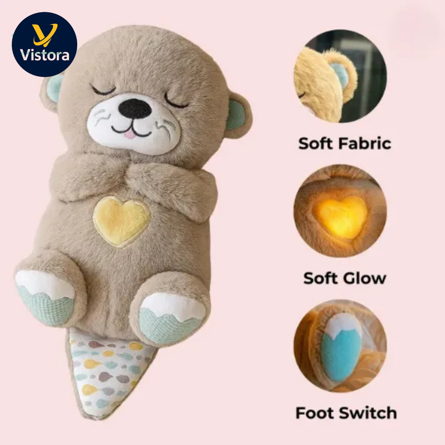 Breathing Teddy Bear with Soothing Music™ – Anxiety Relief Plush Toy for Kids & Adults