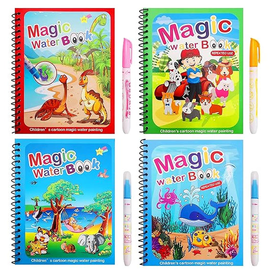 Vistora™ Magic Water Coloring Book – Reusable, Mess-Free Learning Fun for Kids